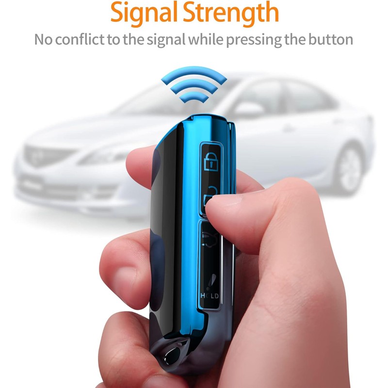 Teenpull Fit for Mazda Key Fob Cover with Keychain –