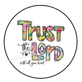 1.5" Inch Trust The Lord Stickers - Trust The Lord with All Your Heart Stickers Envelope Seals Labels - #AA61RK (90 Pcs)