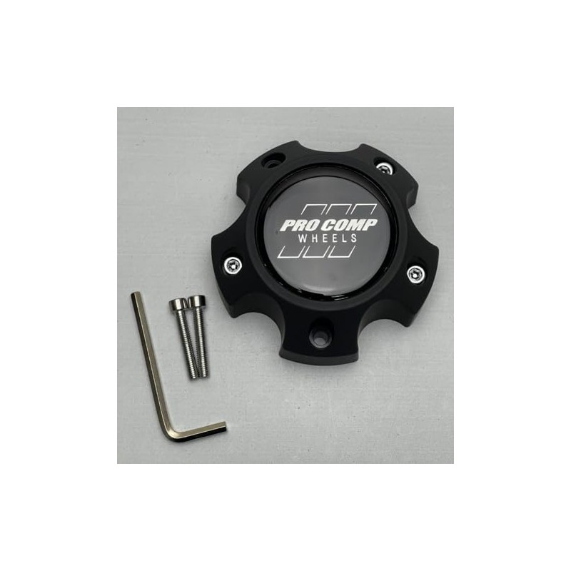 PRO COMP Flat Black Wheel Center Cap with Screws 703154502