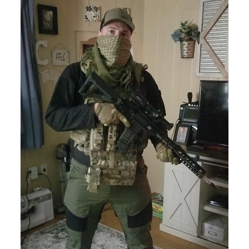 Explore Land Cotton Shemagh Keffiyeh Tactical Desert Scarf Neck Head