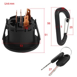 FLYPIG Lawn Mower Ignition Switch Starter Key Switch 4 Position for Husqvarna AYP Craftsman MTD MPN Poulan Sears 532193350 193350 33457 21546319 448017800 705064 LT2000 LT3000 Riding Mower Tractor