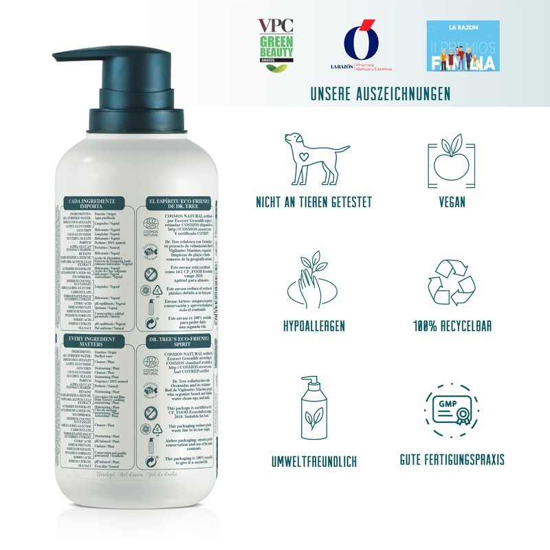 Dr. Tree Skin-nourishing and protective shower gel, suitable for sensitive