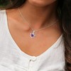 Silver Necklaces for Women Crystal Love Heart Pendant Necklace, Adjustable