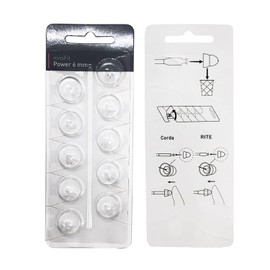 MiniFit Power Domes 6mm/ 8mm/ 10mm/ 12mm for Oticon RITE Hearing Aids with Cleaning Brush Tools Kit (6MM)
