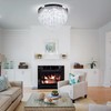 YPQXYHDA Modern Crystal Chandeliers LED 5 Tier Crystal Ceiling Light