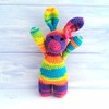 Crochet Kit - Complete Beginner Lollipop the Rainbow Bunny -