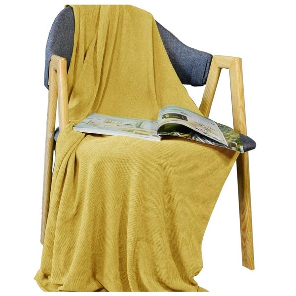 Double Brushed Reversible Knitted Throw Blanket Small 30X40 for Couch