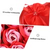 FOMIYES Romantic Mother's Day Heart-shaped Soap Case Realistic Soap Flowers