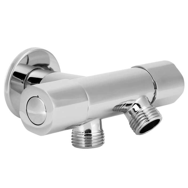 G1/2in Thread Brass 1 Inlet 2 Outlet Angle Valve ThreeWay