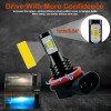 SHENKENUO 4Pcs 8000K Blue LED Headlight Bulbs High Low Beam