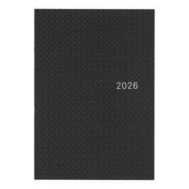 Hobonichi Techo HON A5 2026 – Paper Series: Black Gingham (English, January Start Planner)