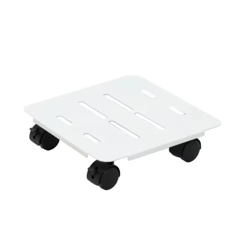 Rolling Metal Plant Caddy with 360° Swivel Wheels for Indoor