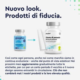 Potassio Integratore, 270 Capsule, Eletto PRODOTTO DELL'ANNO 2025, Vegano, 800mg Citrato di Potassio Puro, Scorta 4 Mesi, Supporto Muscoli Nervi e Pressione Sanguigna, Senza Additivi, 100% Vegan