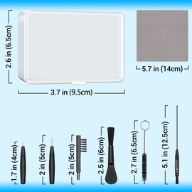 Hearing Aid Cleaning Kits, Hearing aid Cleaning Tools, Hearing Aid Brushes wire for Cleaning, Hearing Aid Earbuds Amplifier Earphone Earbuds Cleaner Kit, Hearing Aid Accessories with case (8 Pcs)