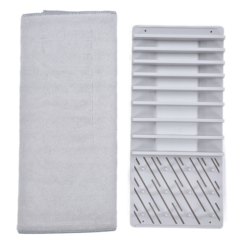 Dish Drying Mat with Rack Water Absorption Folding Design Dish