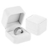 DIVINA VITAE Pack of 2 White Velvet Ring Box Wedding