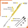 SULKADA 6-in-1 Multi-Tool Pen,Stocking stuffer gift for Men Women (LED