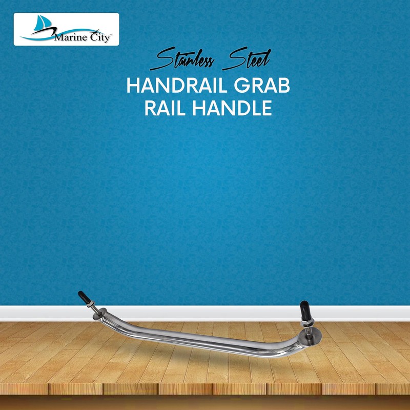 MARINE CITY 304 Stainless Steel Handrail Grab Rail Handle with
