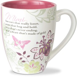 Pavilion Gift Company Mark My Words Mimi Floral Butterfly Grandma Coff