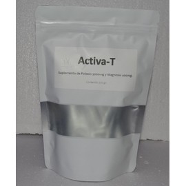 Manantial & Vida Activa-T, Polvo de Magnesio 400mg y Potasio 3000mg, Polvo 250g en bolsa hermetica