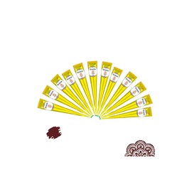 12 x FADEDA Henna Cones | 12 x 25 g Natural Paste | Natural Brown | 100% Vegetable | Ready to Use & without PPD