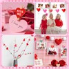 JULBEAR 80Pcs Valentine Wood Clips Conversation Heart Photo Clips