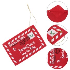 20x12 10pcs Christmas Santa Letter Envelope Felt Santa Envelopes Letter To Santa Claus Red Felt Xmas Candy Bag Money Card Holders Christmas Tree Hanging Decor 5 Cm