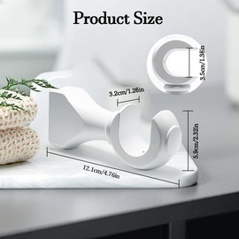 Wood Curtain Rod Brackets, MfhdgXAvs 2Pcs Wall Mount White Closet Heavy Duty Closet Brackets for Rod, Extra Long Holder for Heavy Curtains with Installation Screws (1.39in)