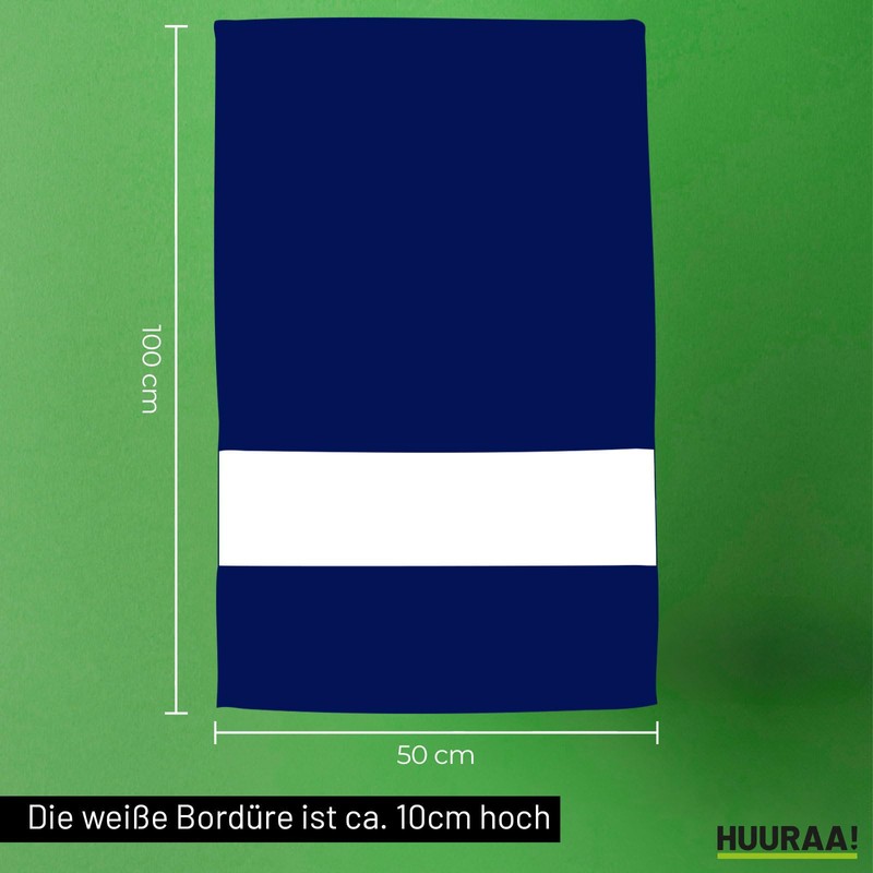 Huuraa Sporthandtuch Ummanz Strandmotiv Geschenk 50x100cm French Navy Baumwolle Ummanz