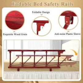 Bed Rails for Elderly Adults Safety Side Guard Assist Rail Foldable Bed Railing