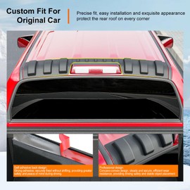 powoq Rear Roof Protector Compatible with 2014-2021 Toyota Tundra Crew Cab Truck Cab Roof Protector TPE Rear Spoiler Replacement for 2014 2015 2016 2017 2018 2019 2020 2021 Toyota Tundra Accessories