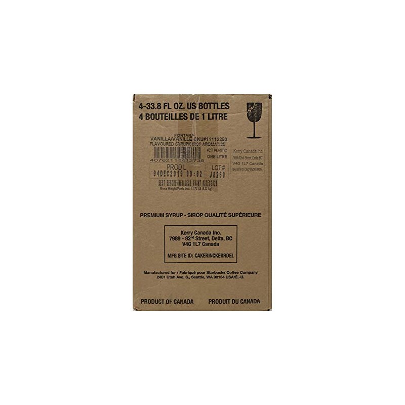 Fontana Vanilla Syrup PET (1ltr)