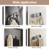 flintronic Wall Mounted Floating Rack with 3 Hooks, Foldable Suction