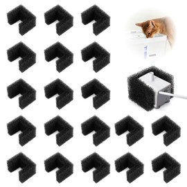20 Pack Foam Filters Replacement for Pet Fountains Compatible with Petsafe Viva 64oz and 140oz, Sponge Multi-Layer for Cats and Dogs Daily Drinking, Blocks Hair and Residue Prevent Clogging