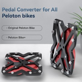 EFEALL Pedal Converters Only Compatible with Peloton Bike & Bike+, for Regular Shoes, Non-Slip Widen Pedals for Original Bike, Convert Peloton Bike Pedal to Platform Pedal for Regular Shoes