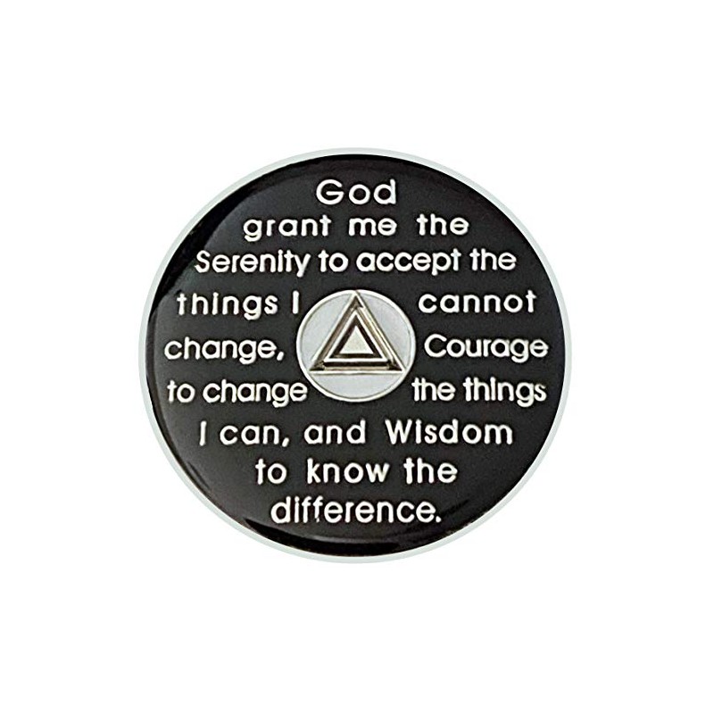 Simply Minimal AA 12 Year Silver Color Plated Recovery Coin,