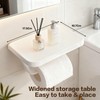 Self Adhesive Toilet Paper Holder with Shelf, No Drill Wall
