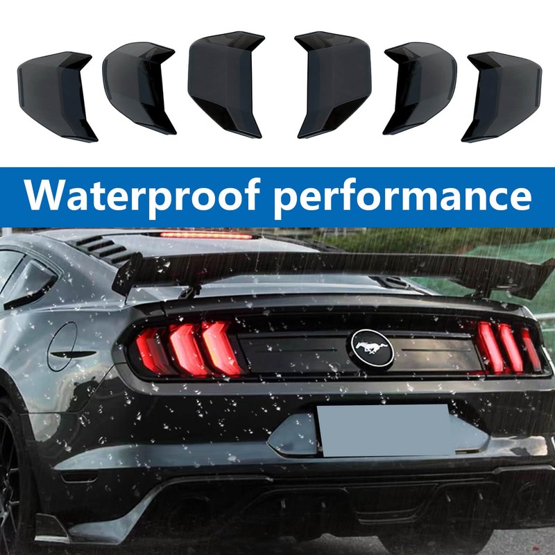 WildWell Tail Light Trim Covers for Ford Mustang Accessories 2018