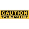 StickerTalk Caution Two Man Lift Vinyl Sticker, 10 inches by