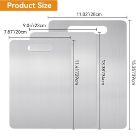 Katuchef Cutting Board, Katuchef Titanium Cutting Board, Stainless Steel Cutting Boards, Cutting Boards for Home Kitchen Cooking,For Cutting Meat Vegetable Fruit (13.38"L x 9.05"W)