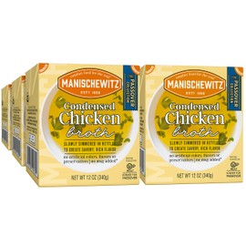 Manischewitz Condensed Chicken Broth 12oz (6 Pack), Flavorful, Kettle Cooked, Slowly Simmered