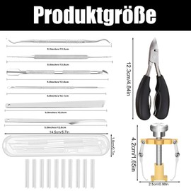 Pediküre Set 9-teilig, Professionelles Fußpflege Set Für Eingewachsene Zehennägel, Nagelspange Und Korrekturwerkzeuge Aus Edelstahl, Inklusive Aufbewahrungsbox