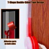 Orghtin T-Shaped Silicone Seal Strip, Clear Door Sealer Weather Stripping,