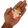 Glossy Lord Ganesha Idol 2 Inch and Polyresin Small Ganesha