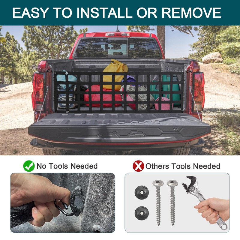 Tailgate Net for Pickup Truck Bed - Cargo Trucks Bed