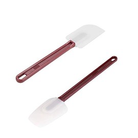 Juego de 2 espátulas de silicona resistentes al calor para cocinar, espátula de goma (9.5 pulgadas)