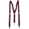 Bowties.jp scb00037 Bowtie & Pocket Square & Suspenders Set, Burgundy,