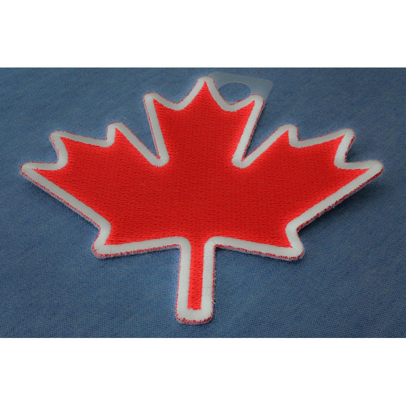 Canada Maple Leaf Patch - 4x4 inch. Embroidered Iron on