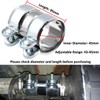MOCNT Exhaust Clamp Pipe Connector 45 mm Exhaust Clamp Stainless