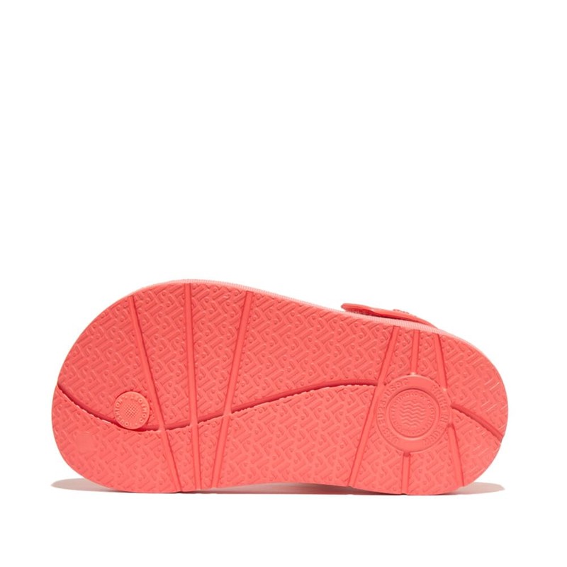 Fitflop Iqushion Girls' Ergonomic Shimmering Flip Flops, Rosy Coral